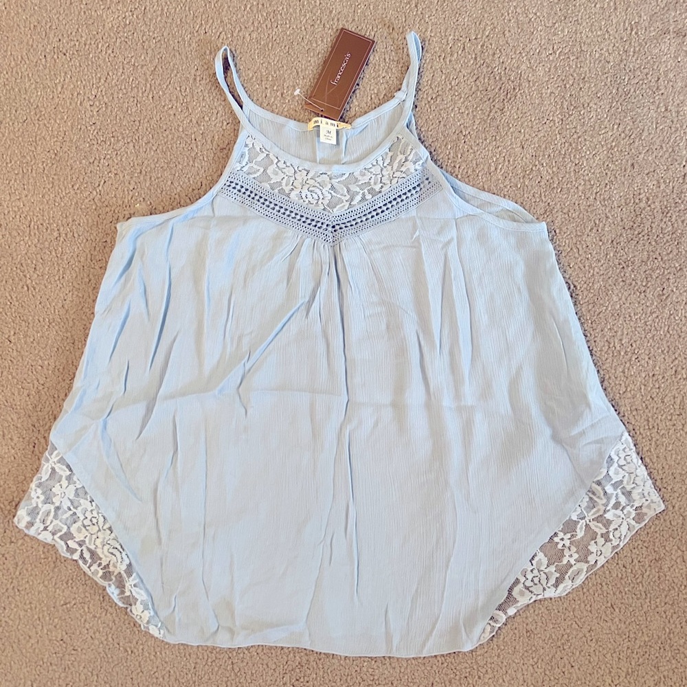 NWT Francesca’s Light Blue Tank